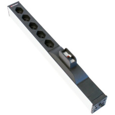 Steckdosenleiste 19" 1HE 5xT13 mit LS (MCB)Td3x1mm² 3m schwarz