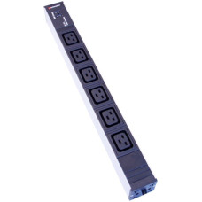 Steckdosenleiste 19" 1HE 6xC19 IEC320 Td3x1.5mm² 3m Stecker T23 USB schwarz