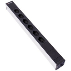 Steckdosenleiste 19" 1HE 6xT13 Td3x1mm² 3m schwarz