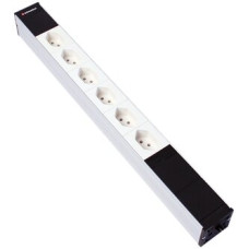 Steckdosenleiste 19" 1HE 6xT13 Td3x1mm² 3m weiss