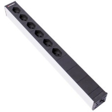 Steckdosenleiste 19" 1HE 6xT13 mit Netzfilter Td3x1mm² 3m schwarz