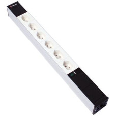 Steckdosenleiste 19" 1HE 6xT13 mit Power Anzeige Td3x1mm² 3m weiss