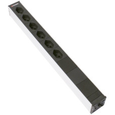 Steckdosenleiste 19" 1HE 6xT23 mit Netzfilter Td3x1mm² 3m schwarz
