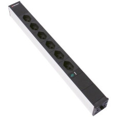 Steckdosenleiste 19" 1HE 6xT23 mit Power Anzeige Td3x1.5mm² 3m schwarz
