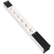 Steckdosenleiste 19" 1HE 6xT23 mit Power Anzeige Td3x1.5mm² 3m weiss