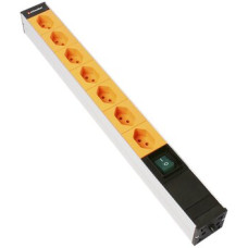 Steckdosenleiste 19" 1HE 7xT13 mit Schalter Td3x1mm² 3m orange