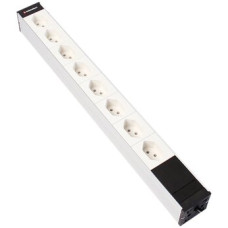 Steckdosenleiste 19" 1HE 8xT13 Td3x1mm² 3m weiss