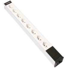 Steckdosenleiste 19" 1HE 8xT23 Td3x1.5mm² 3m weiss
