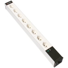 Steckdosenleiste 19" 1HE 8xT23 mit Power Anzeige Td3x1.5mm² 3m orange