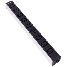 Steckdosenleiste 19" 8xIEC 320 C-13 Td3x1mm² 3m Stecker T12 schwarz/schwarz