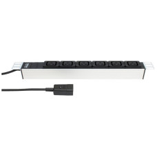 Steckdosenleiste A. Steffen 19" 1HE 6xC19 3m silber/schwarz