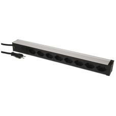 Steckdosenleiste PDU 19" MH maxCONNECT 8xT13 1HE 3x1.5mm² 3m alu-schwarz - 1 Stück