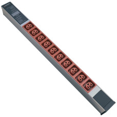 Steckdosenleiste PDU-Line 10xIEXC13/C19 Display 3m Aderendhülsen orange