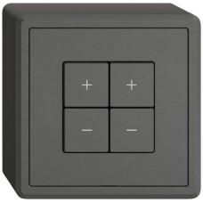 AP-Nebenstelle Dimmer EDIZIO.liv Wiser SNAPFIX 2 Kanal 4 Tasten dunkelgrau DD GX