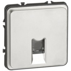 UP-Steckdose Soliroc RJ45 verchromt cat.6 FTP
