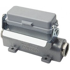 Sockelgehäuse A16 PROCON Alu H=57mm Klappdeckel LVB, o.KV 1×M20 Stutzen seitlich