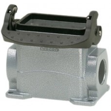 Sockelgehäuse B10 PROCON Alu H=53mm LVB o.Kabelverschra., 2×M20 Stutzen seitlich