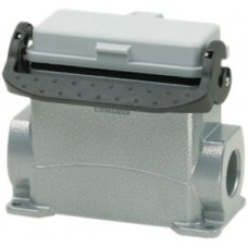 Sockelgehäuse B16 PROCON Alu H=68mm Klappdeckel LVB, o.KV 1×M25 Stutzen seitlich