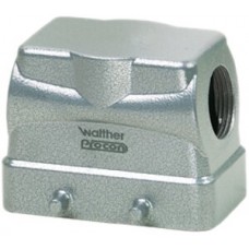 Steckergehäuse B10 PROCON Alu H=56mm QVN ohne Kabelverschraubung Ø1xM20 seitlich