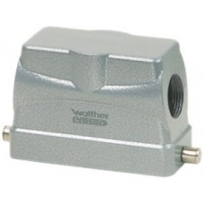 Steckergehäuse B16 PROCON Alu H=65mm LVN o.Kabelverschraubung, Ø1×M25 seitlich