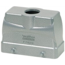 Steckergehäuse B16 PROCON Alu H=65mm QVN o.Kabelverschraubung, Ø1×M25 gerade