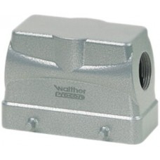 Steckergehäuse B16 PROCON Alu H=65mm QVN ohne Kabelverschraubung Ø1xM25 seitlich