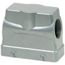 Steckergehäuse B16 PROCON Alu H=76mm QVN ohne Kabelverschraubung Ø1xM32 seitlich