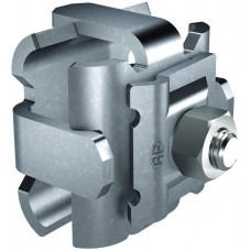 Rundkreuzklemme Flury FE 45 Inox A4 Ø 8-16mm Klemmplatte