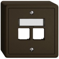 AP-Montageset EDIZIO.liv EASYNET S-One SNAPFIX gerade 2xRJ45 braun