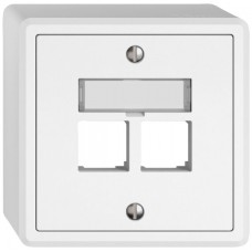 AP-Montageset EDIZIO.liv EASYNET S-One SNAPFIX gerade 2xRJ45 weiss