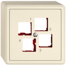AP-Montageset EDIZIO.liv EASYNET S-One SNAPFIX gerade 4xRJ45 crema