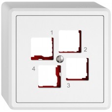 AP-Montageset EDIZIO.liv EASYNET S-One SNAPFIX gerade 4xRJ45 weiss