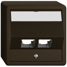 AP-Montageset EDIZIO.liv EASYNET S-One SNAPFIX schräg 2xRJ45 braun