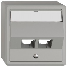 AP-Montageset EDIZIO.liv EASYNET S-One SNAPFIX schräg 2xRJ45 hellgrau AP-Montageset EDIZIO.liv EASYNET S-One SNAPFIX schräg 2xRJ45 hellgrau