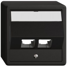 AP-Montageset EDIZIO.liv EASYNET S-One SNAPFIX schräg 2xRJ45 schwarz AP-Montageset EDIZIO.liv EASYNET S-One SNAPFIX schräg 2xRJ45 schwarz