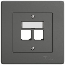 UP-Montageset EDIZIO.liv EASYNET S-One SNAPFIX gerade 2xRJ45 dunkelgrau UP-Montageset EDIZIO.liv EASYNET S-One SNAPFIX gerade 2xRJ45 dunkelgrau