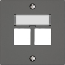 Montageset EDIZIO.liv EASYNET S-One SNAPFIX gerade 2xRJ45 dunkelgrau Montageset EDIZIO.liv EASYNET S-One SNAPFIX gerade 2xRJ45 dunkelgrau