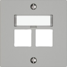 Montageset EDIZIO.liv EASYNET S-One SNAPFIX gerade 2xRJ45 hellgrau Montageset EDIZIO.liv EASYNET S-One SNAPFIX gerade 2xRJ45 hellgrau