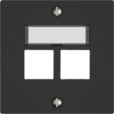 Montageset EDIZIO.liv EASYNET S-One SNAPFIX gerade 2xRJ45 schwarz Montageset EDIZIO.liv EASYNET S-One SNAPFIX gerade 2xRJ45 schwarz