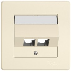 UP-Montageset EDIZIO.liv EASYNET S-One SNAPFIX schräg 2xRJ45 crema UP-Montageset EDIZIO.liv EASYNET S-One SNAPFIX schräg 2xRJ45 crema