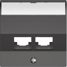 Montageset EDIZIO.liv EASYNET S-One SNAPFIX schräg 2xRJ45 dunkelgrau Montageset EDIZIO.liv EASYNET S-One SNAPFIX schräg 2xRJ45 dunkelgrau