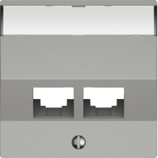 Montageset EDIZIO.liv EASYNET S-One SNAPFIX schräg 2xRJ45 hellgrau Montageset EDIZIO.liv EASYNET S-One SNAPFIX schräg 2xRJ45 hellgrau