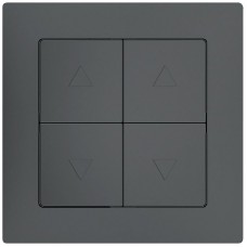 UP-Frontset SIDUS Z/E anthrazit für Storenschalter 2-Kanale