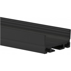 Aufbauprofil DOTLUX Typ 9 2000mm flach für LED-Streifen bis 24mm schwarz