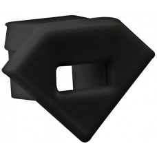 Endkappe DOTLUX für Profil 8I mit Diffusor schwarz für Kabel