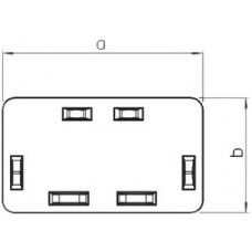 Abschlussplatte Bettermann zu Installationskanal WDK reinweiss 40x40mm