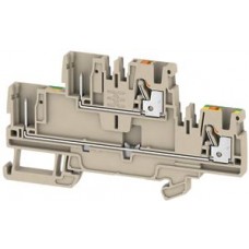 Durchgangs-Reihenklemme Weidmüller APGTB FT PUSH IN 2.5mm² 2 Etagen TS35 beige