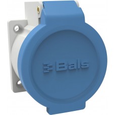 EB-Steckdose Bals QuickConnect T13 3P 10A 230V blau IP55 vernickelt