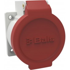 EB-Steckdose Bals QuickConnect T15 5P 10A 400V rot IP55 vernickelt
