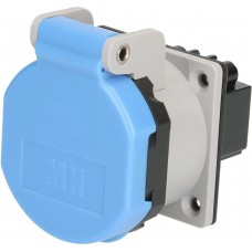 EB-Steckdose Typ 23 16A 250V schlagfest IP55 grau/blau
